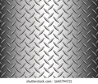 The diamond steel metal sheet texture background, vector illustration.