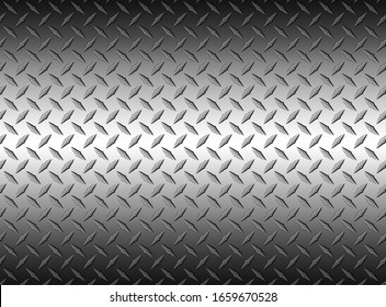 The diamond steel metal sheet texture background, vector illustration.