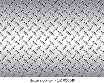 The Diamond Steel Metal Sheet Texture Background, Vector Illustration.