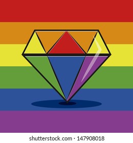 diamond stone colors on rainbow colors.