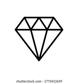 Diamond, stone icon. Simple line, outline vector elements of hipster style icons for ui and ux, website or mobile application