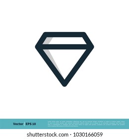 Diamond Stone Icon Vector Logo Template Illustration Design. Vector EPS 10.