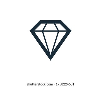 Plantilla de logotipo de vectores de iconos de piedra de diamante Diseño de iluminación