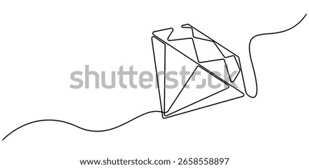 Diamond stone one continuous line drawing, for investment and business purposes. Continuous Line Drawing of Diamond Icon. Line art jewelry concept banner. Vector illustration