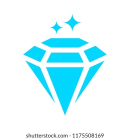 Diamond stone vector icon illustration isolated on white background