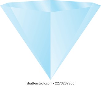 Ilustración vectorial de piedra de diamante, fondo transparente con formato editable.