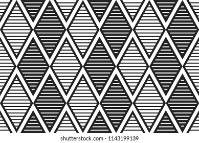 Diamond Stripes Abstract Geometric Shape Repeat Seamless Pattern Vector Background for posters, flyers, web design, greeting cards, marketing