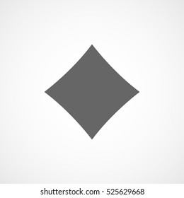 Diamond Suit Flat Icon On White Background