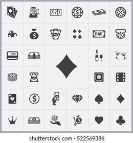 diamond suit icon. casino icons universal set for web and mobile