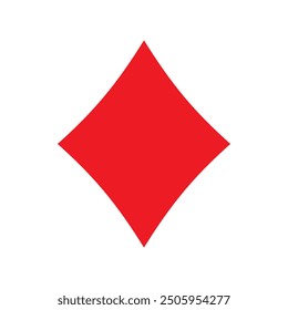 Diamond suit playing card icon. Red symbol in trendy flat style isolated on white background. Diamond icon page for your web site, design icon logo, app. Vector illustration.