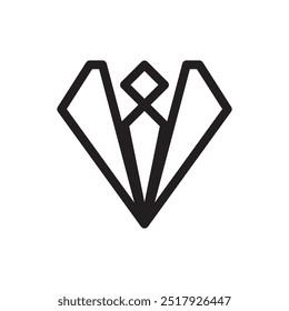 vetor de logotipo de alfaiate de terno de diamante