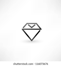 Diamond symbol. design icon