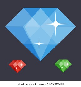 diamond symbol flat illustration 