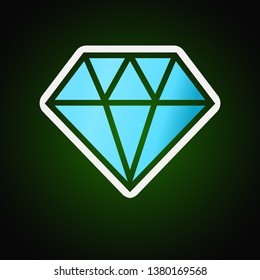 Diamond symbol. Gemstone Icon Vector. Jewel simple illustration