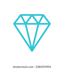 Diamantsymbol. Aus blauem Symbolsatz.