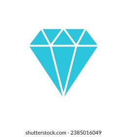 Icono de símbolo de diamante. De conjunto de iconos azules.