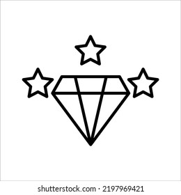 Icono de símbolo de diamante Ilustración de diseño de vectores