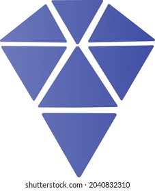 Logo del símbolo del diamante con un diseño sencillo.