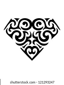 Diamond Symbol Tattoo (vector)