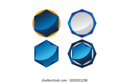 Diamond symbol Template Blank Set