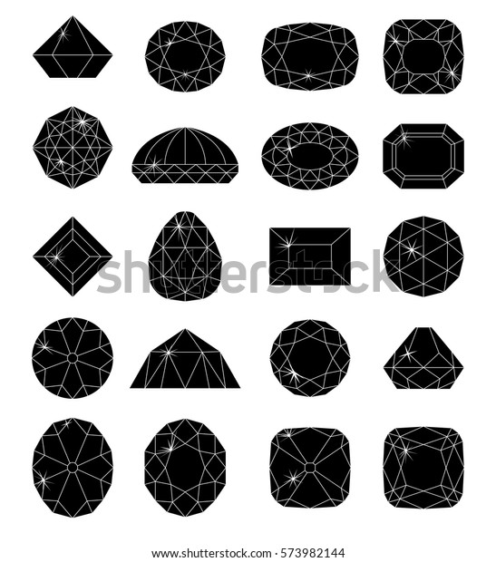 ひし形の記号 白い背景に黒い宝石 ベクターイラスト のベクター画像素材 ロイヤリティフリー