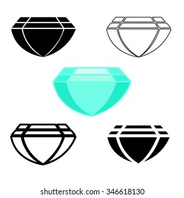 Diamond symbols. Vector illustration