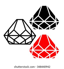 Diamond symbols. Vector illustration