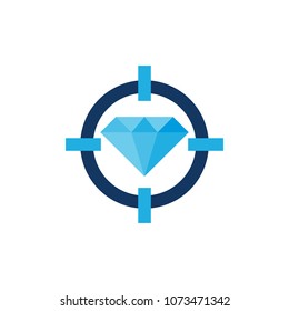 Diamond Target Logo Icon Design