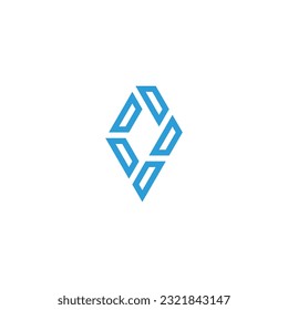 Diamond, technology geometric symbol simple logo vector 
