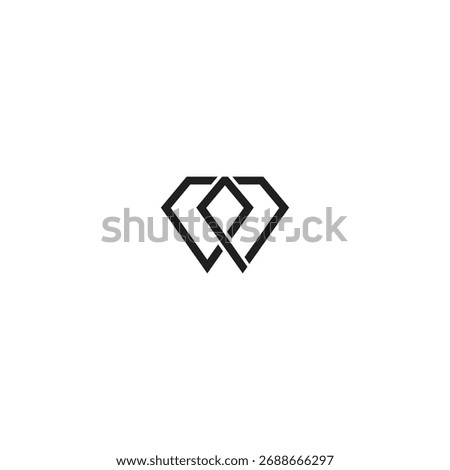 diamond technology icon logo vector