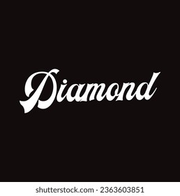 diamond text on black background.