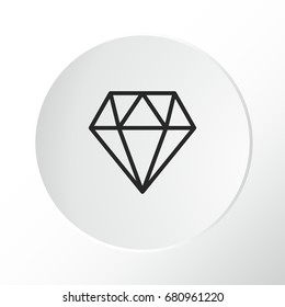 diamond thin line icon