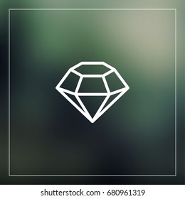 diamond thin line icon