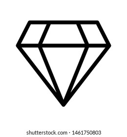 diamond thin line vector icon