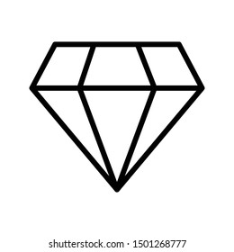 diamond thin line vector icon