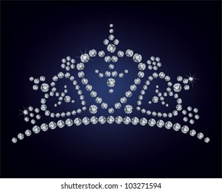 Diamond tiara - vector illustration