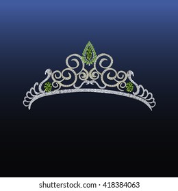 Diamond tiara - vector illustration
