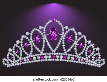 Diamond tiara - vector illustration