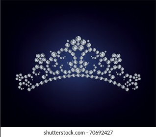 Diamond tiara - vector illustration