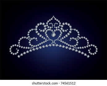 Diamond tiara - vector illustration