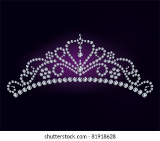 Diamond tiara - vector illustration