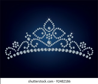 Diamond tiara - vector illustration