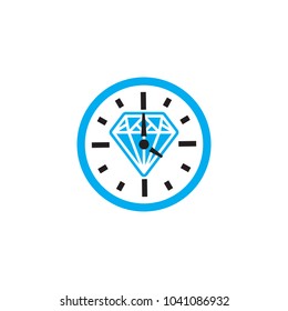 Diseño de icono de logotipo Diamond Time