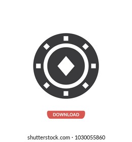 Diamond Token vector icon