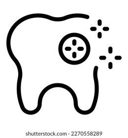 Diamond tooth icon outline vector. Healthy teeth. Silver company