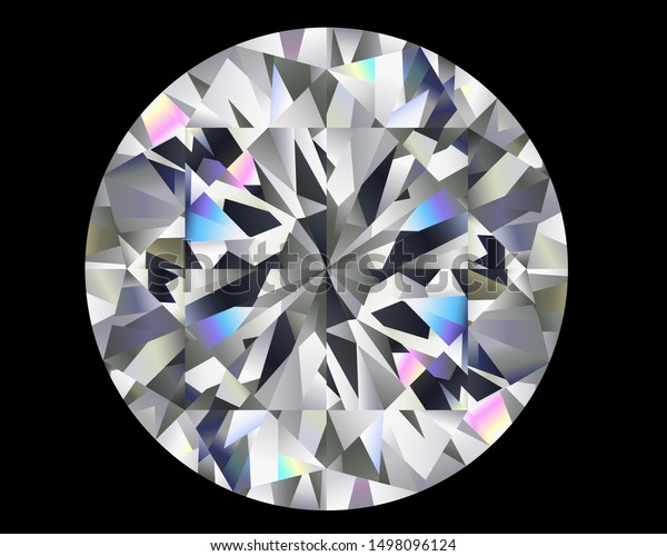 黒い背景にダイヤモンドの上面図 グラフィックのベクター画像 のベクター画像素材 ロイヤリティフリー