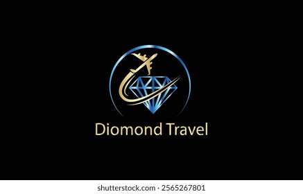 Diamond travel agency company logo