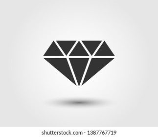 Diamond - trendy abstract design. Can be used for business visual identity. Abstract template for the design of a logo. Flat icon.