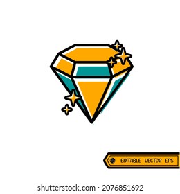 diamond trendy icon vector illustration logo template for many purpose. Isolated on white background. unique style