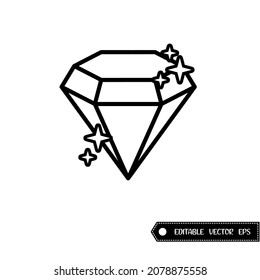 diamond trendy icon vector illustration logo template in trendy style. Suitable for many purposes.